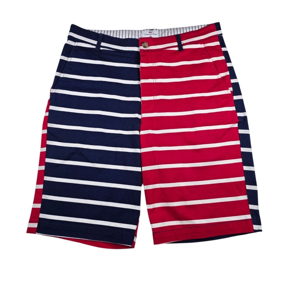 Vineyard Vines X Target Red White Blue Patriotic Striped Chino Shorts Men's 28